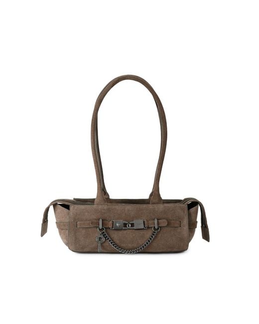 Kurt Geiger Gray Suede Kingsley Eastwest Sh Bag