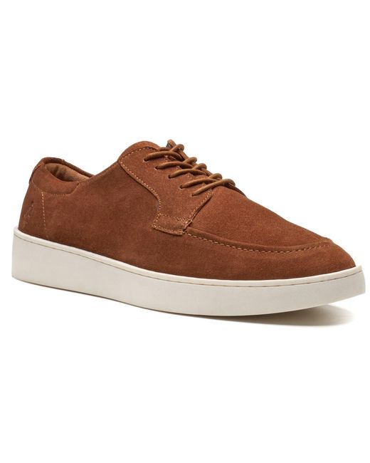 Hush Puppies Brown Riven Lace Up Leather Lace-Up Shoes for men