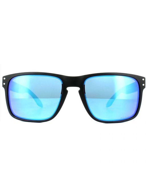 Oakley Blue Rectangle Matt Prizm Sapphire Polarized Sunglasses for men