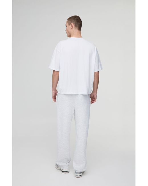 BoohooMAN White Basic Oversized Boxy Crew Neck T-Shirt for men