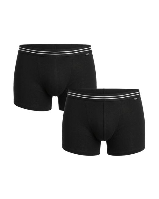 Dim Black Pack Of 2 Elastic Cotton Boxers D6578 for men