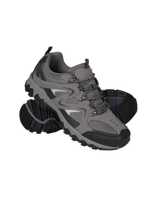 Mountain Warehouse Black 'Jungle' Walking Shoes With Rubber Outsole Cosy Everyday Sneakers for men