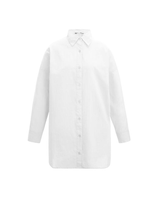 Regatta White Ladies Prena Cover Up Plain Beach Shirt Cotton