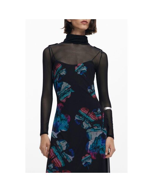 Desigual Blue Polyester Dress