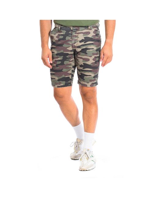 La Martina Blue Bermuda Shorts With Straight Hem Cut Tmb301-Tw415 for men