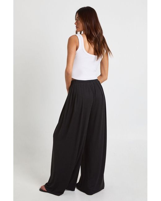 Boohoo White Supersoft Extra Wide Leg Trouser