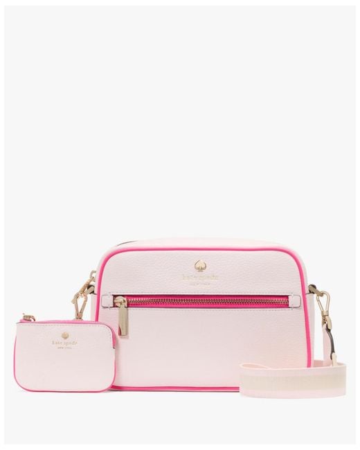 Kate Spade Pink Emma Pebbled Leather Small Camera Bag