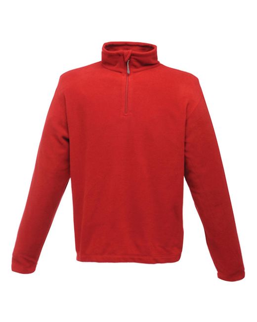 Regatta Red Micro Zip Neck Fleece Top (170 Gsm) (Classic) for men