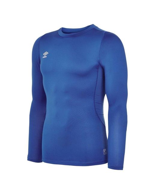 Umbro Blue Core Crew Neck Long-Sleeved Base Layer Top (Royal) for men