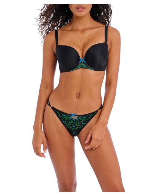 Freya Black Show-Off Moulded Plunge T-Shirt Bra