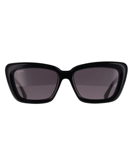 Max Mara Black Cat Eye Shiny Smoke Mm0171 Elizabeth