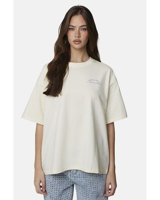 Good For Nothing White Oversized Graphic Tee