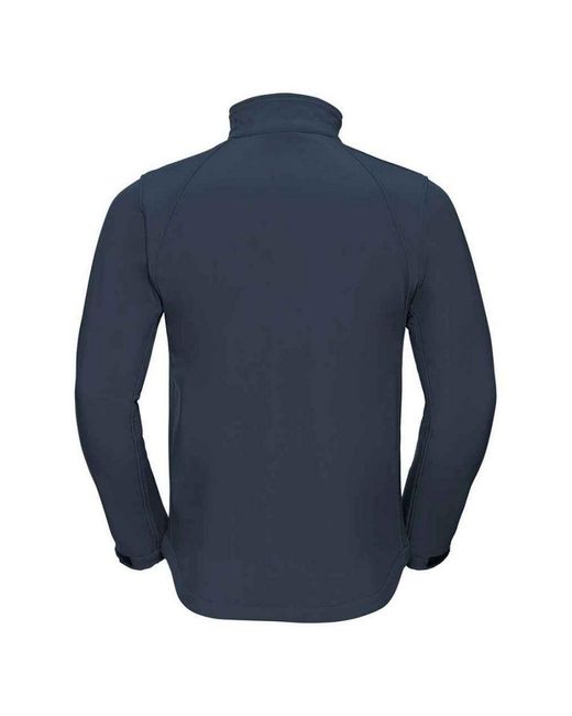 Russell Blue Plain Soft Shell Jacket (French) for men