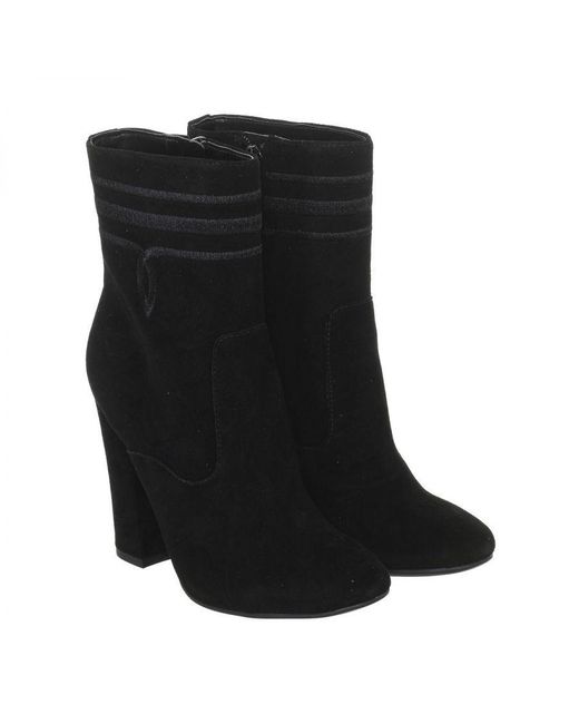 Guess Black Heeled Ankle Boots With Round Toe Fllu23Sue10