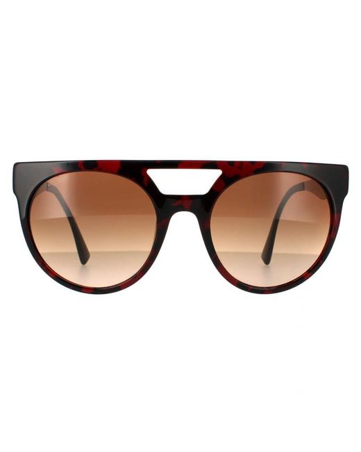 Versace Brown Round Havana Gradient Sunglasses for men