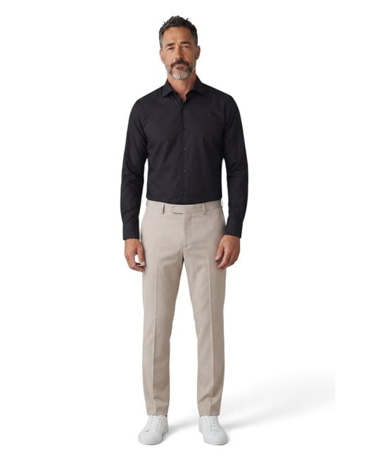 TruClothing Blue Slim Fit Long Sleeve Formal Plain Dress Shirt for men