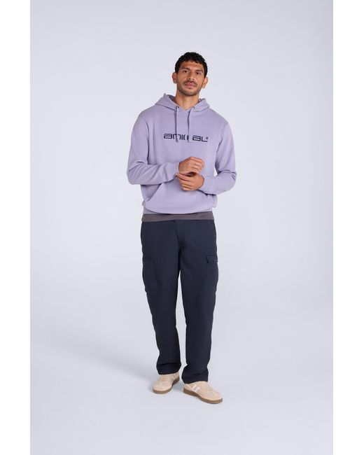 Mountain Warehouse Purple Driver' Logo Hoodie With Pocket Cotton Warm Everyday Casual Pullover for men