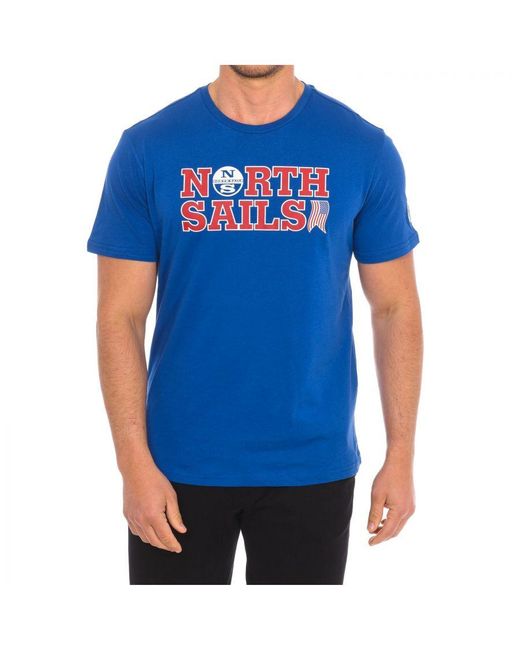 North Sails Blue Short Sleeve T-Shirt 9024110 for men