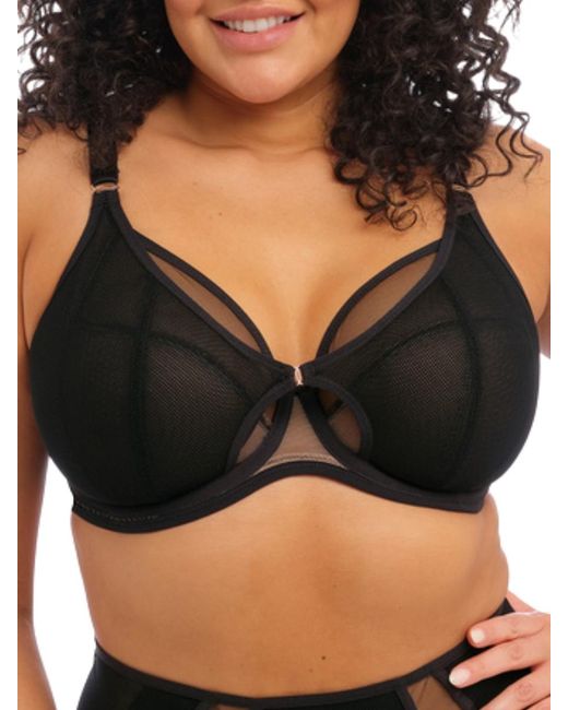 Elomi Black Kintai Underwired Plunge Bra
