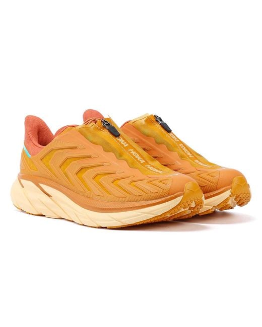 Hoka One One Orange Project Clifton Desert Sun Burnt Ochre Trainers
