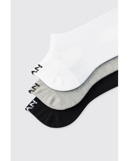 BoohooMAN Multicolor 3 Pack Dash Trainer Socks for men