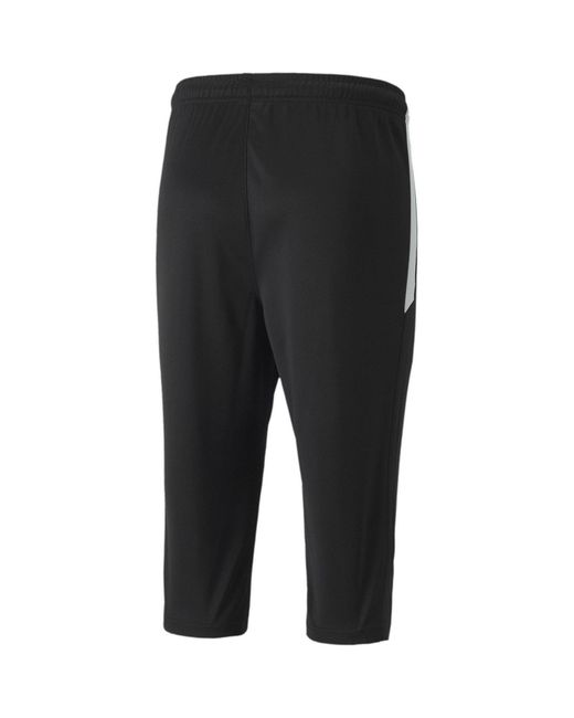 PUMA Black Teamliga Training Three Quarterpants Tracksuit Bottom for men