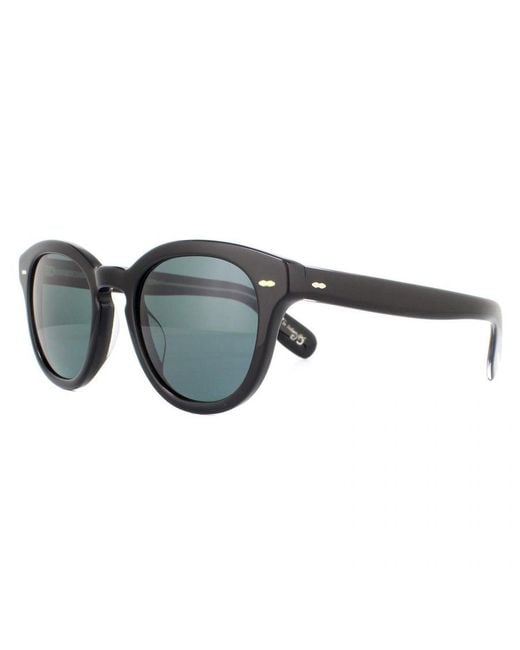 Oliver Peoples Brown Round Polarized Sunglasses