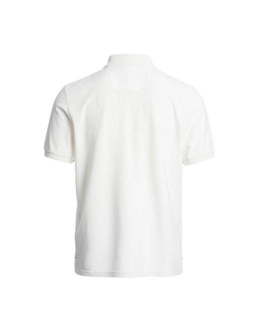 Parajumpers White Patch Polo Shirt Cotton for men