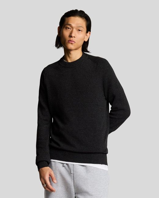 Lyle & Scott Strickpullover Mit Rundhalsausschnitt in Black für Herren