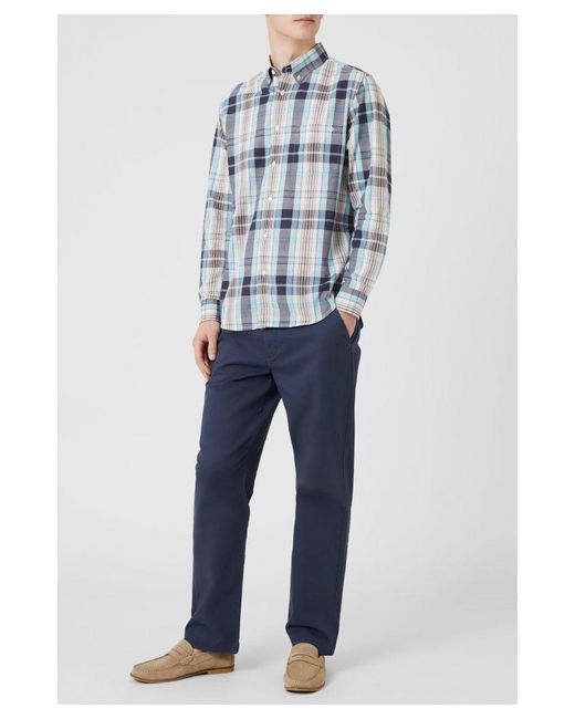 MAINE Blue Premium Chino Trouser for men