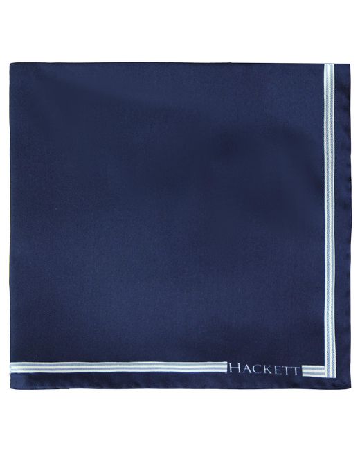 Hackett Blue Satin Solid S Navy Handkerchief Hm012094 595 for men