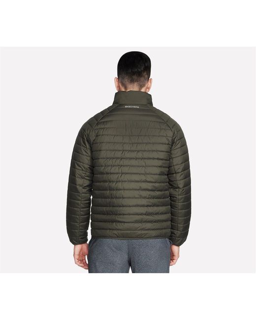 Skechers Brown Goshield Altitude Solid Patterned Ribbed Cuff Softshell Jacket for men