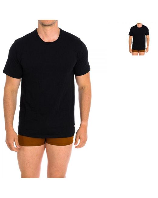Champion Black Pack-2 Short Sleeve T-Shirts Y09G5 for men