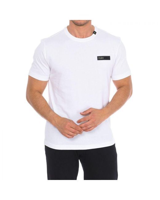 Philipp Plein White Tips414 Short Sleeve T-Shirt for men