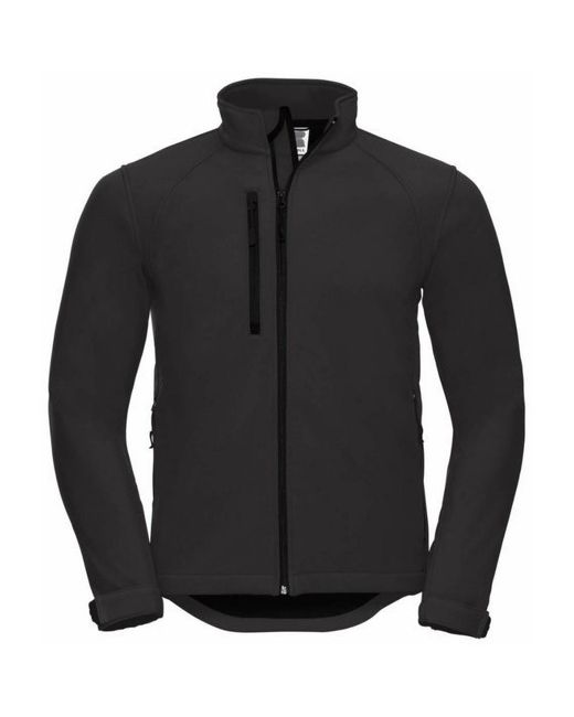 Russell Black Water Resistant & Windproof Softshell Jacket for men