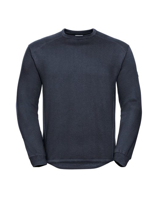 Russell Blue Heavyweight Crew Sweatshirt