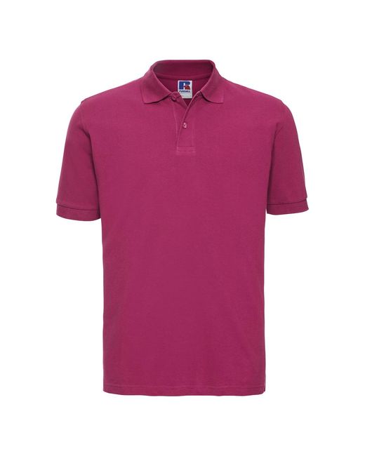 Russell Purple Classic Cotton Pique Polo Shirt for men
