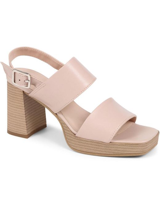 Jones Bootmaker Pink Diona Leather Platform Sandals