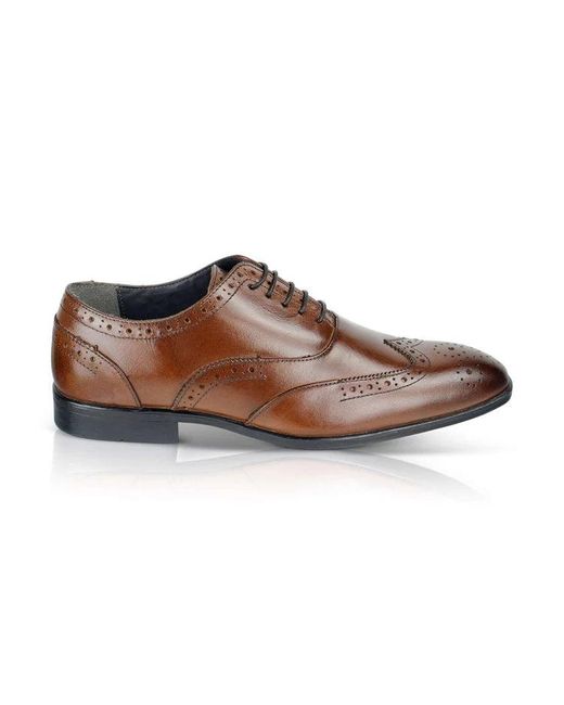 Silver Street London Brown Oxford Shoes for men