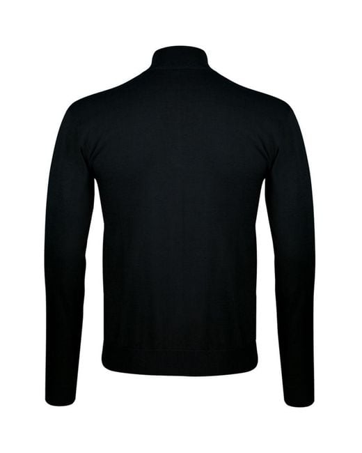 Sol's Black Gordon Full Zip Cardigan for men
