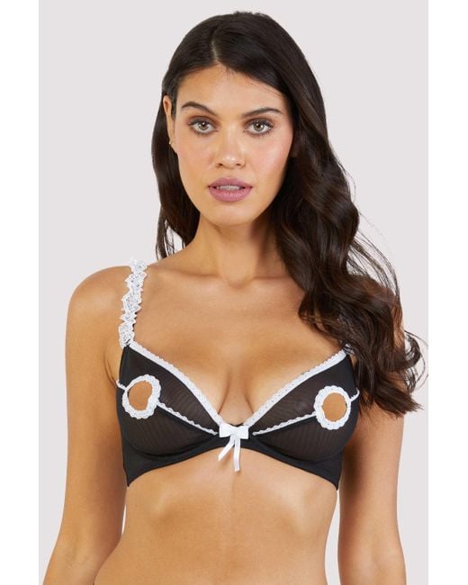 Playful Promises Black Mir&A Peep Hole & Bra