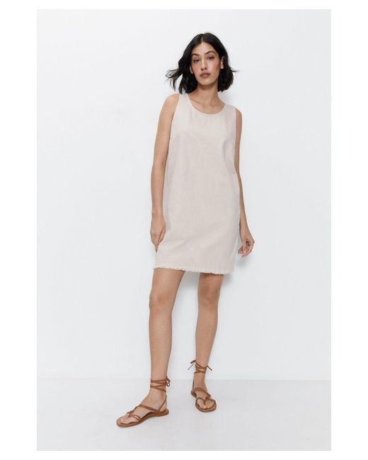 Warehouse White Denim Mini Dress