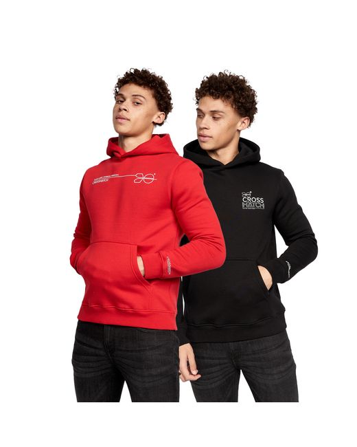 Crosshatch Red Karver Hoodie for men