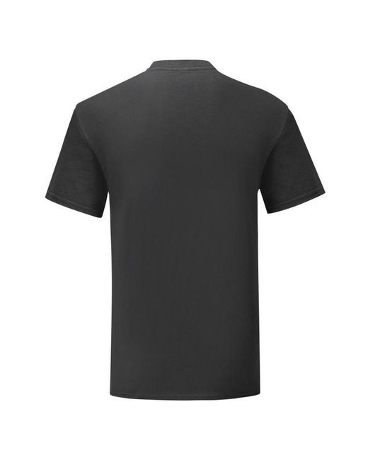 Fruit Of The Loom Black Iconic 150 V Neck T-Shirt () Cotton for men