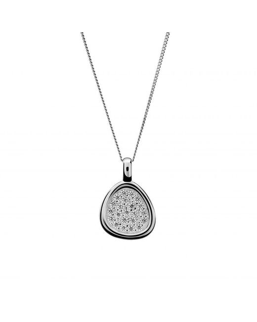 Orphelia White 'Layla' 925 Sterling Set: Chain-Pendant + Earrings