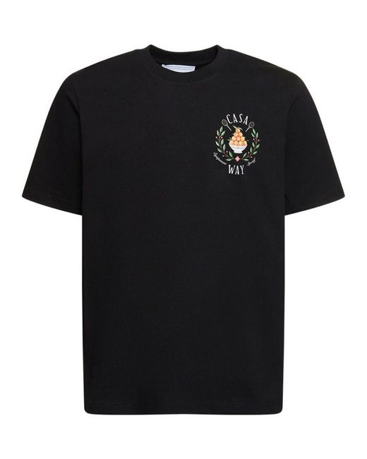 Casablancabrand Black Casa Way Bowl Of Oranges T-Shirt for men