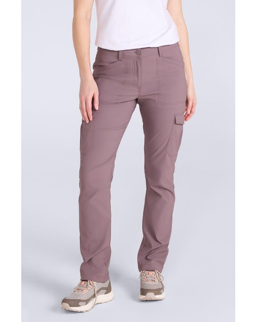 Mountain Warehouse Purple 'Conniston' Cargo Trousers Quick Dry Stretchy Camping Hiking Pants Polyamide