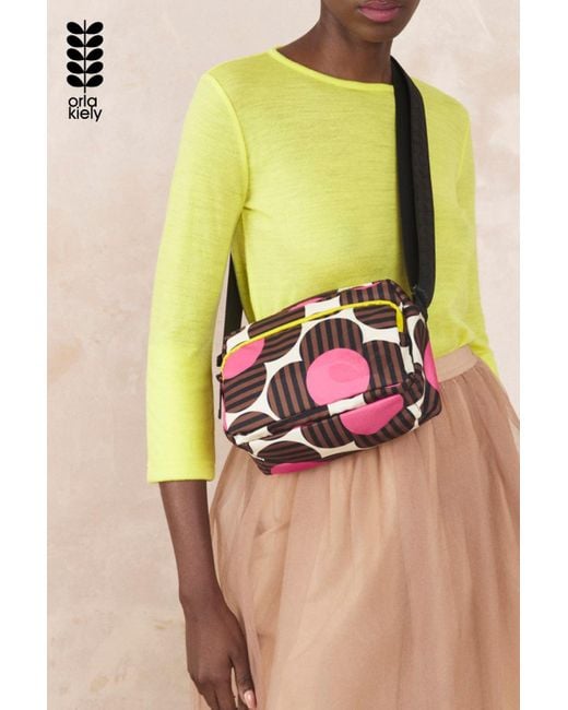 Orla Kiely Pink Angle Camera Bag