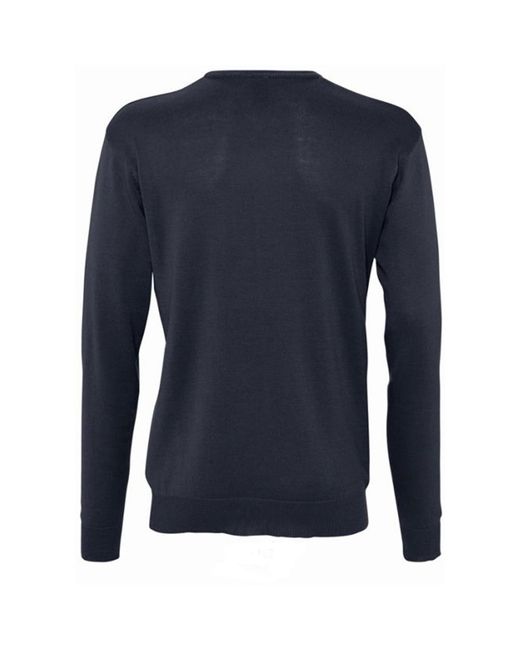 Sol's Blue Galaxy V Neck Sweater for men