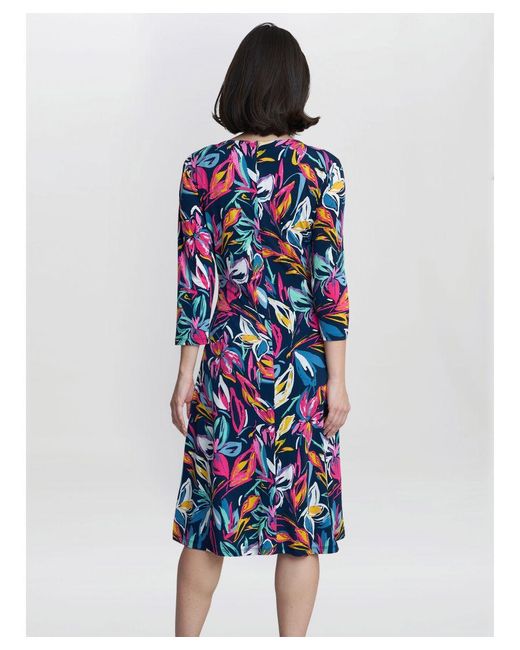 Gina Bacconi Blue Carmel Jersey Wrap Dress